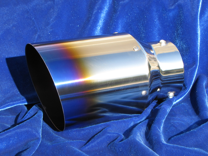 Blue shop exhaust tips